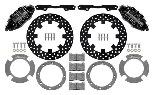 Wilwood - Wilwood 17-21 Can-Am X3RS Black 6-Piston Rear Kit 11.25in - Drilled Rotors - 140-16629-D