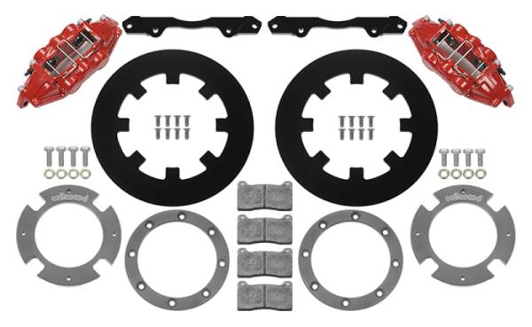 Wilwood - Wilwood 17-21 Can-Am X3RS Red 6-Piston Rear Kit 11.25in - Undrilled Rotors - 140-16629-R