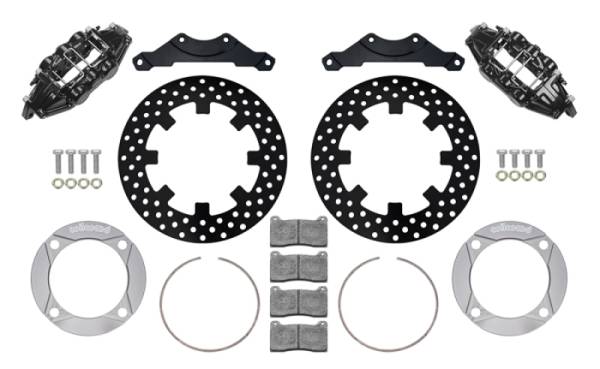 Wilwood - Wilwood 2014+ Polaris RZR XP 1000 Rear Kit 11.25in Drilled - Black - 140-16633-D