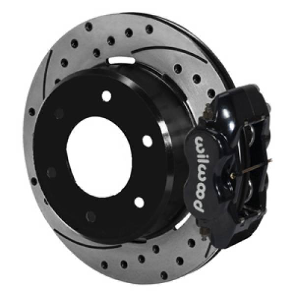 Wilwood - Wilwood 63-87 C10/C15 Dynalite BLK Calipers 12.19in x .81in D/S Rotors 6-Lug Rear Disc Brake Kit - 140-16712-D