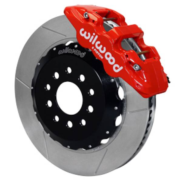 Wilwood - Willwood 63-87 Chevy C10/C15 AERO6 Front Brake Kit Red Caliper 14.25in GT Slotted Rotor - 140-16780-R