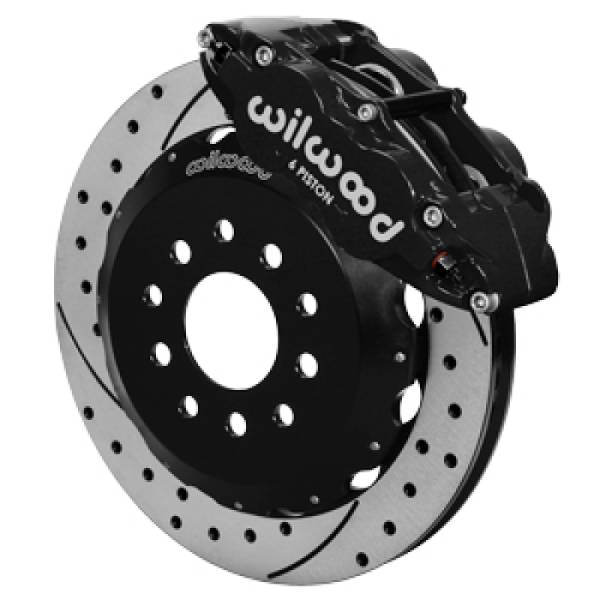 Wilwood - Wilwood 63-87 C10/C15 Superlite 6p FNSL6R Brake Kit Drill/Slot DSE Spindle 13.06 Rotor - Black - 140-16781-D