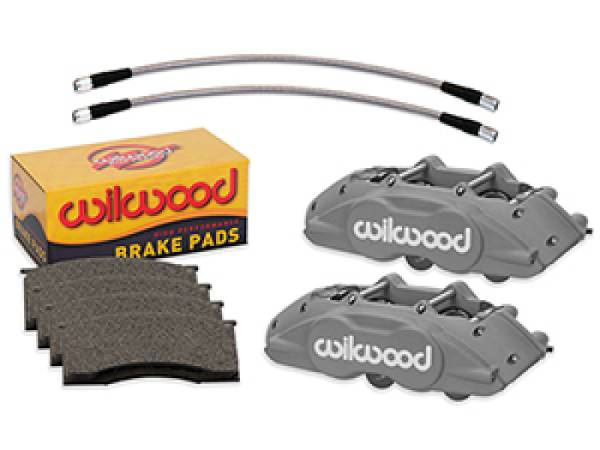 Wilwood - Wilwood 65-67 Ford Mustang D11 Calipers w/ Pads & Lines - Anodized - 140-16799