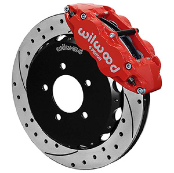 Wilwood - Wilwood 2013+ Honda Civic OEM 57mm Forged Narrow Superlite 6R Big Brake Front Brake Kit - Red - 140-16847-DR