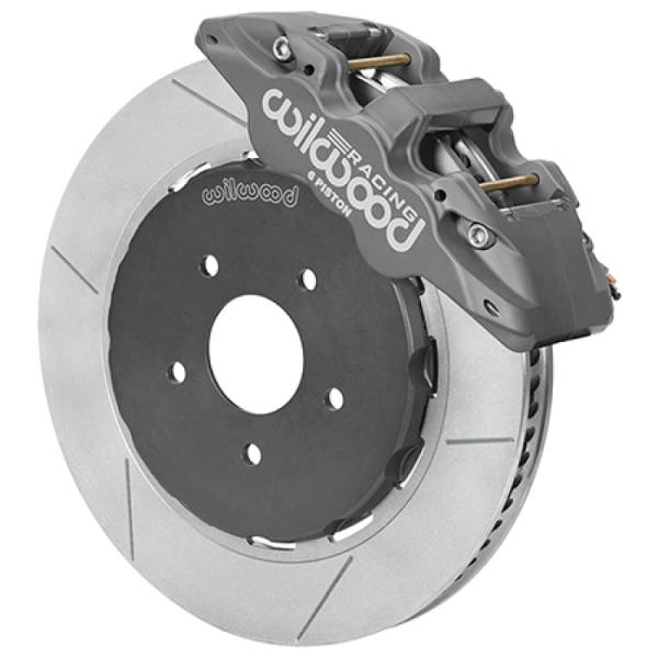 Wilwood - Wilwood AERO6 RACE Front Big Brake Kit 14in GT Slotted 94-04 Mustang - Type III Ano Grey Calipers - 140-16859