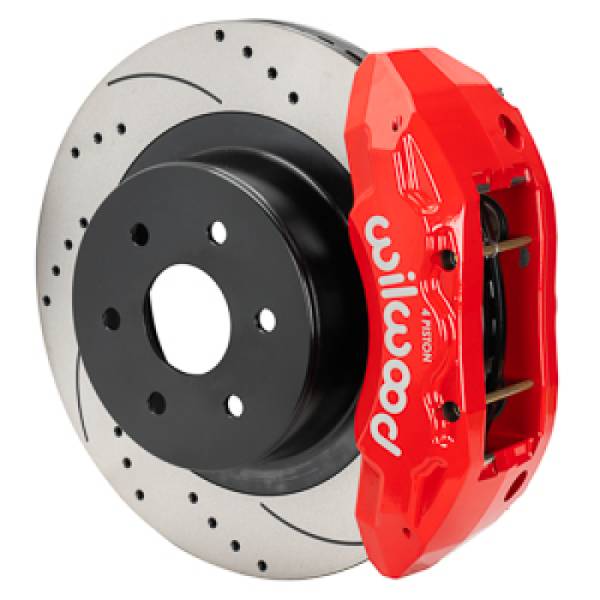 Wilwood - Wilwood 99-18 Chevy Silverado/GMC Sierra 16x1.25 D&S Rotor TX4R 4 Piston Rear Brake Kit - Red - 140-16861-DR
