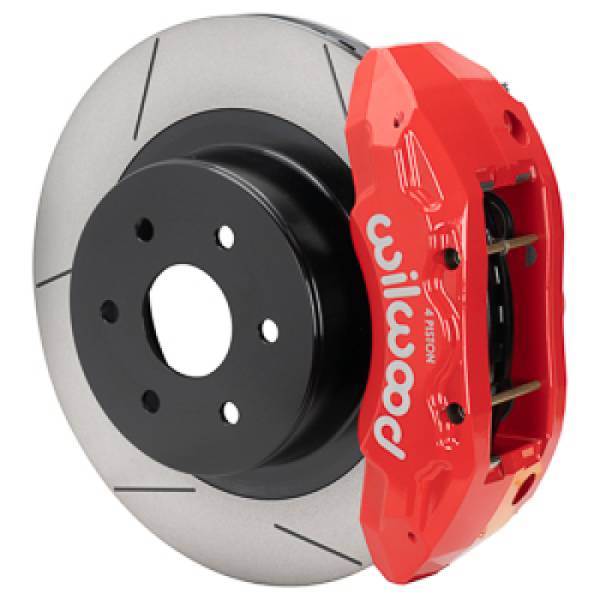 Wilwood - Wilwood 99-18 Chevy Silverado/GMC Sierra 16x1.25 Slotted Rotor TX4R 4 Piston Rear Brake Kit - Red - 140-16861-R