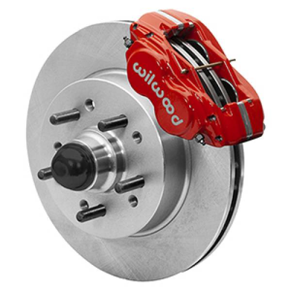 Wilwood - Wilwood 55-57 Chevy Bel Air Dynalite 4 Classic Kit, 5x4.75in Hub - Red - 140-16906-R