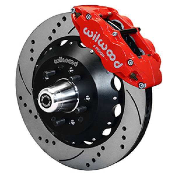 Wilwood - Wilwood 55-57 Chevy Bel Air Superlite 6R Kit, 5 x 4.50in/4.75in Hub - 14.00in D&S Rotor - Red - 140-16909-DR