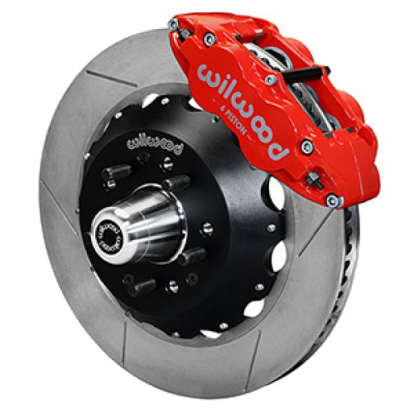 Wilwood - Wilwood 55-57 Chevy Bel Air Superlite 6R Kit, 5 x 4.50in/4.75in Hub - 14.00in Slotted Rotor - Red - 140-16909-R