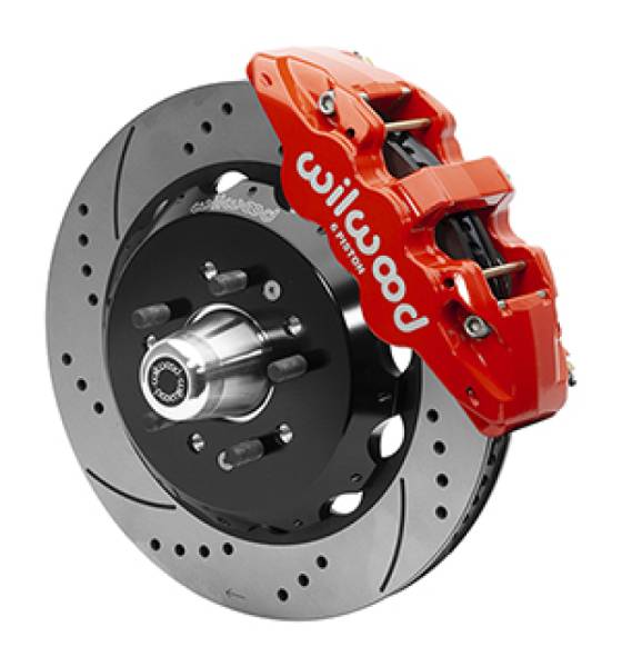 Wilwood - Wilwood 55-57 Chevy Bel Air Aerolite 6R Kit, 5 x 4.50in/4.75in Hub - 14.00in D&S Rotor - Red - 140-16910-DR