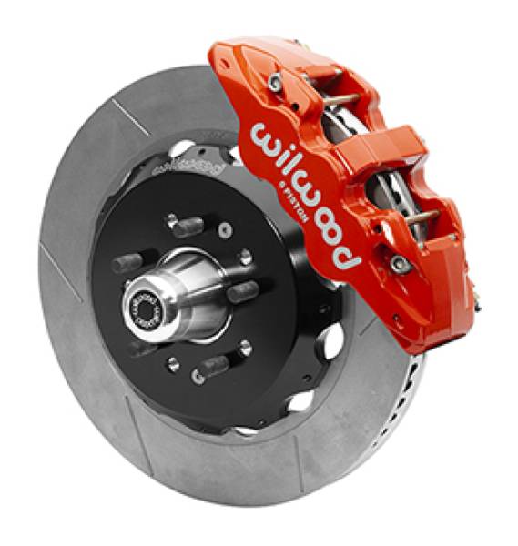 Wilwood - Wilwood 55-57 Chevy Bel Air Aerolite 6R Kit, 5 x 4.50in/4.75in Hub - 14.00 Slotted Rotor - Red - 140-16910-R
