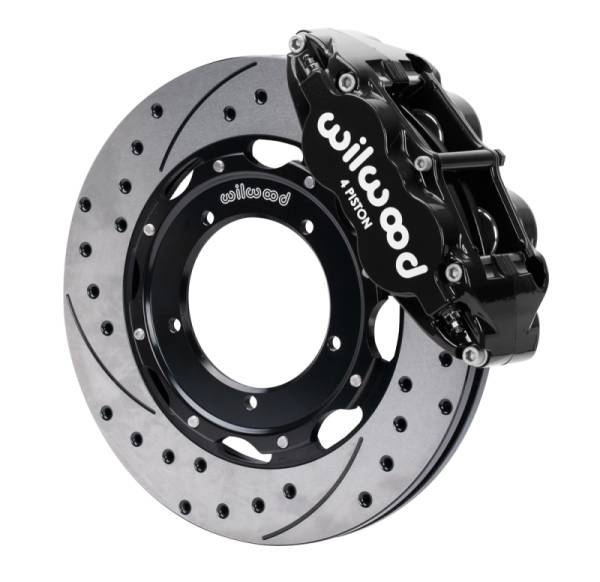 Wilwood - Wilwood 69-74 Porsche 911 Front Superlite Brake Kit 3in MT Drilled & Slotted Face - Black - 140-16937-D