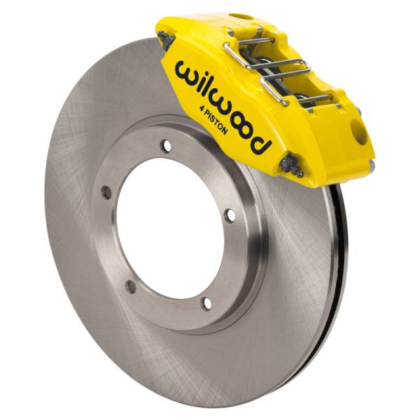Wilwood - Wilwood 69-74 Porsche 911 Front Powerlite Brake Kit 3in MT Plain Face - Yellow - 140-16946-Y