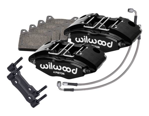 Wilwood - Wilwood 69-74 Porsche 911 Front Powerlite Caliper Kit 3in MT - Black - 140-17019
