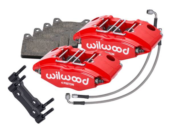 Wilwood - Wilwood 69-74 Porsche 911 Front Powerlite Caliper Kit 3in MT - Red - 140-17019-R
