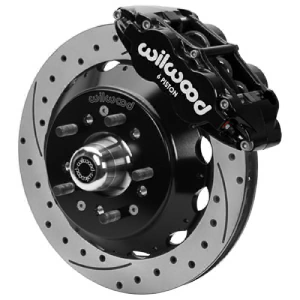 Wilwood - Wilwood Forged 6 Piston Superlite Caliper, GT 48 Vane Spec37 Drilled & Slotted Rotor - 12.88x1.25 - 140-17088-D