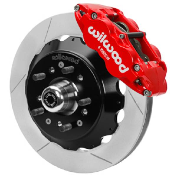 Wilwood - Wilwood Forged 6 Piston Red Superlite Caliper, GT 48 Vane Spec37 Slotted Rotor - 12.88x1.25 - 140-17088-R