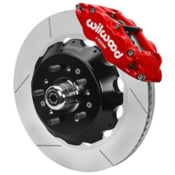 Wilwood - Wilwood Forged 6 Piston Red Superlite Caliper, SRP 72 Vane Vented Spec37 Slotted Rotor - 14.00x1.25 - 140-17089-R