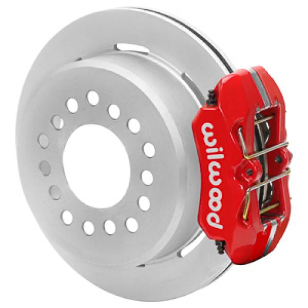 Wilwood - Wilwood Chevy Monte Carlo Forged 4 Piston DynaPro Red Caliper HP32 VV Plain Rotor - 11.00x0.81 - 140-17120-R