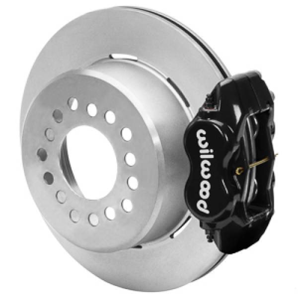 Wilwood - Wilwood Chevy Monte Carlo Forged 4 Piston DynaPro Black Caliper HP32 VV Plain Rotor - 12.19x0.81 - 140-17121