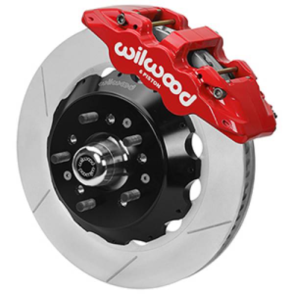 Wilwood - Wilwood Forged 6 Piston Red Superlite Caliper, GT 72 Vane Vented Spec37 Slotted Rotor - 14.00x1.25 - 140-17149-R