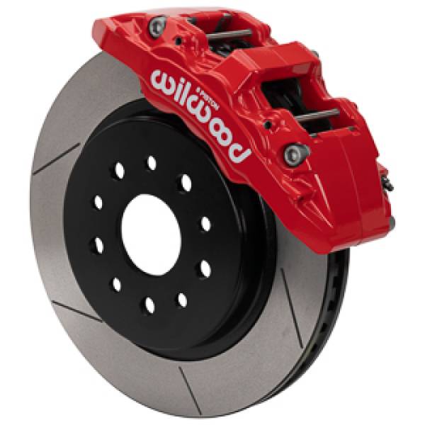 Wilwood - Wilwood 07-18 Jeep Wrangler (JK) Aero6-DM Front Brake Kit - Slotted - Red - 140-17274-R