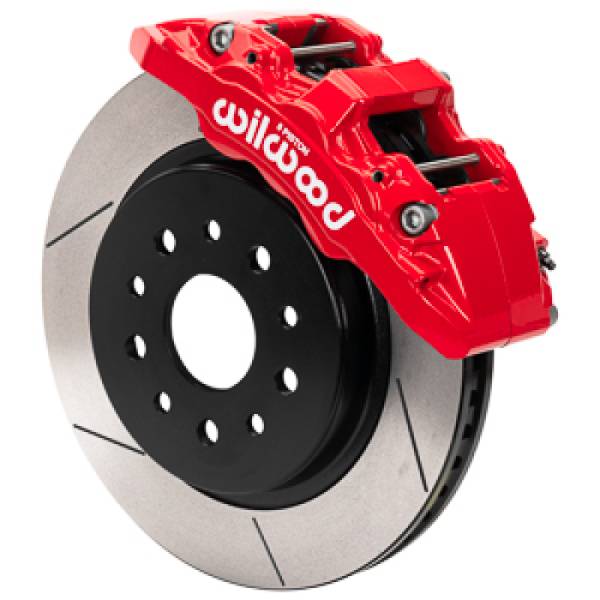 Wilwood - Wilwood 19-20 Jeep Wrangler (JL)/20-22 Jeep Gladiator (JT) Aero6-DM Front Brake Kit - Slotted - Red - 140-17275-R