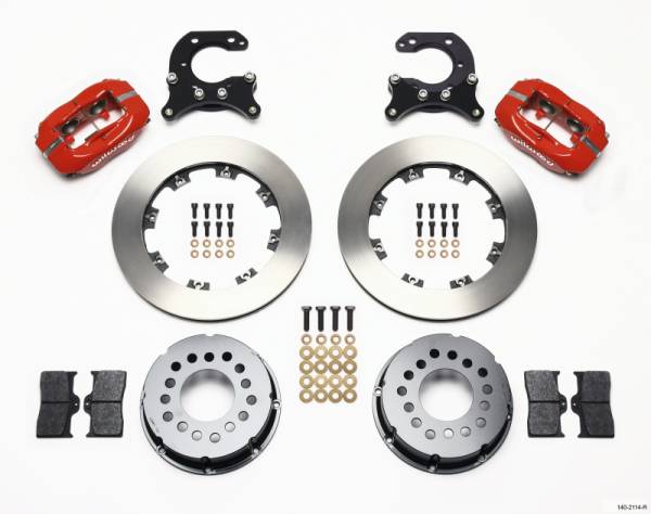 Wilwood - Wilwood Forged Dynalite P/S Rear Kit Red Big Ford 2.54in Offset - 140-2114-R