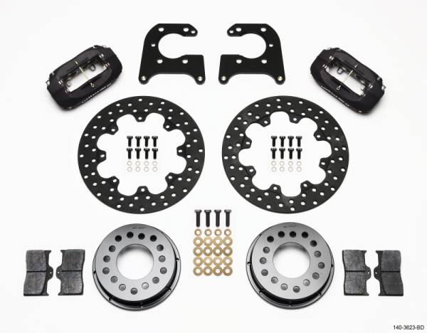 Wilwood - Wilwood Forged Dynalite Rear Drag Kit Drilled Rotor Big Ford 2.50in Offset - 140-3623-BD