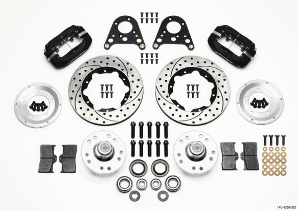 Wilwood - Wilwood Forged Dynalite Front Kit 10.75in Drilled Rotor Art Morrison Strut - 140-4258-BD