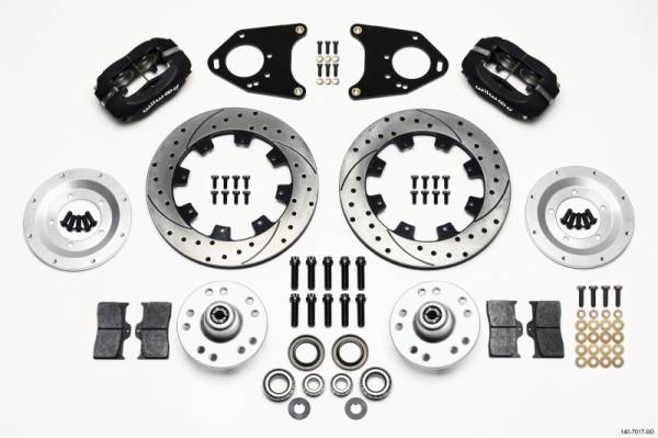 Wilwood - Wilwood Forged Dynalite Front Kit 12.19in Drilled 71-80 Pinto/Mustang II Disc & Drum - 140-7017-BD