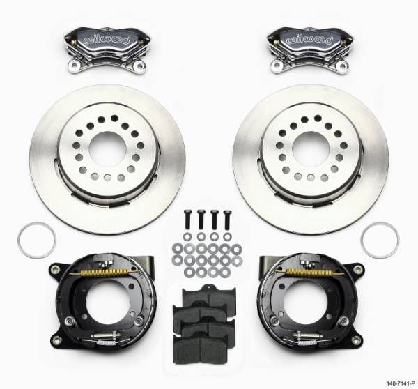 Wilwood - Wilwood Forged Dynalite P/S Park Brake Kit Polished Chevy 12 Bolt w/ C-Clips - 140-7141-P