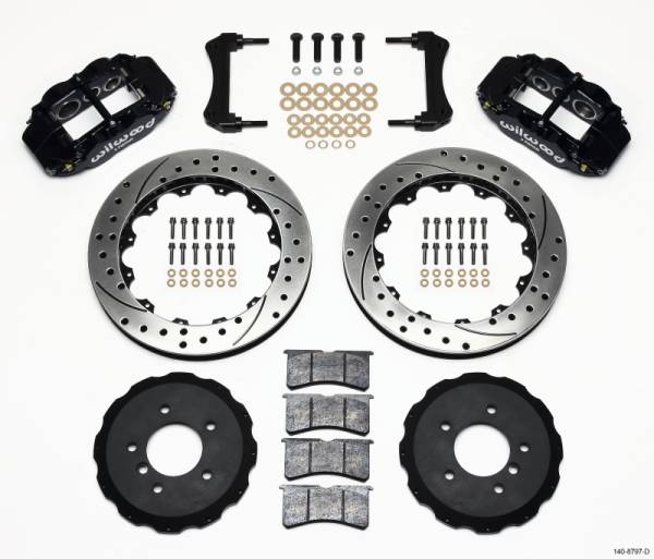 Wilwood - Wilwood Narrow Superlite 6R Front Hat Kit 13.06in Drilled E36 BMW M3 - 140-8797-D