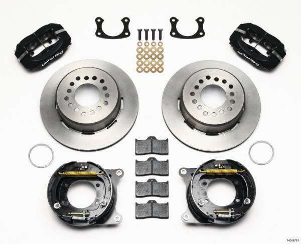 Wilwood - Wilwood Forged Dynalite P/S Park Brake Kit New Big Ford 2.50in Offset Front Caliper Mount - 140-9791