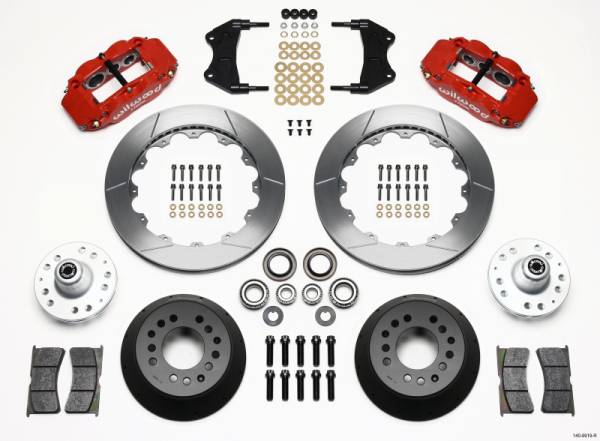 Wilwood - Wilwood Narrow Superlite 6R Front Hub Kit 12.88in Red WWE ProSpindle - 140-9919-R