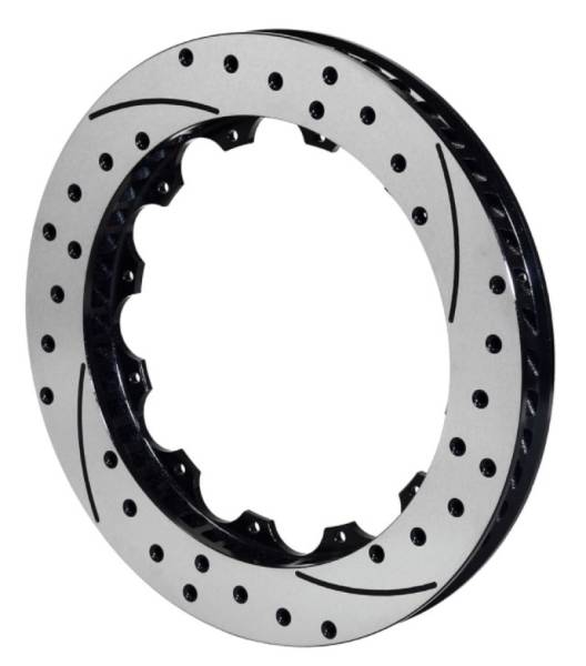 Wilwood - Wilwood Rotor-SV-SRP 72 Iron-LH-Drill-BLK 14.25 x 1.10 - 12 on 8.75in - 160-11310-BK