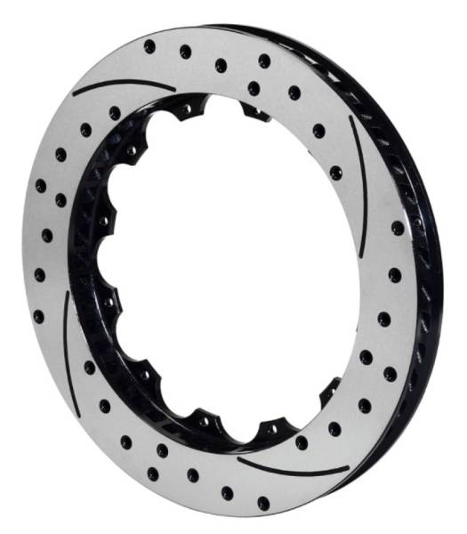 Wilwood - Wilwood Rotor-SV-SRP 72 Iron-LH-Drill-BLK 14.25 x 1.25 - 12 on 8.75in - 160-11314-BK