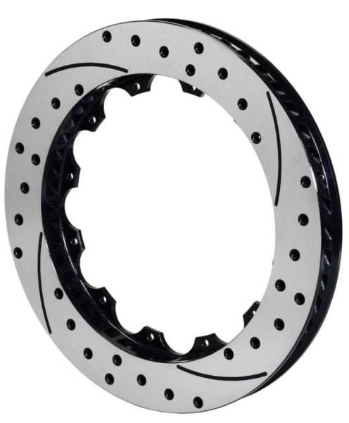 Wilwood - Wilwood Rotor-SV-SRP72 Iron-RH-Drill-BLK 14.00 x 1.25 - 12 on 8.25in - 160-12341-BK