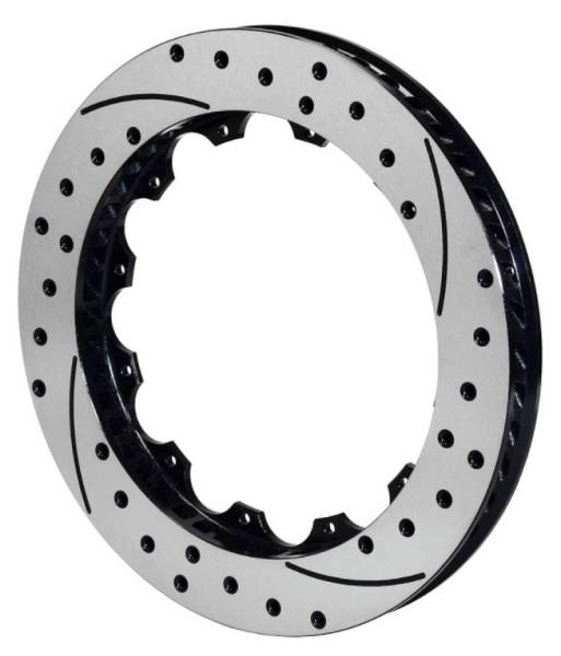 Wilwood - Wilwood Rotor-SV-SRP72 Iron-LH-Drill-BLK 14.00 x 1.25 - 12 on 8.25in - 160-12342-BK