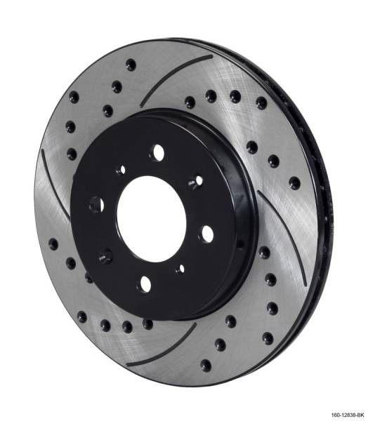 Wilwood - Wilwood Rotor-.68in Offset-SRP-BLK-Drill-RH 10.32 x .83 - 4 x 3.93 - 160-12838-BK