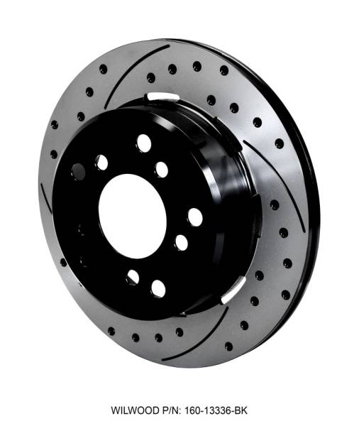 Wilwood - Wilwood Rotor-1.91in Offset-SRP-BLK-Drill-RH 12.19 x .810 - 5 x 5.50 - 160-13336-BK