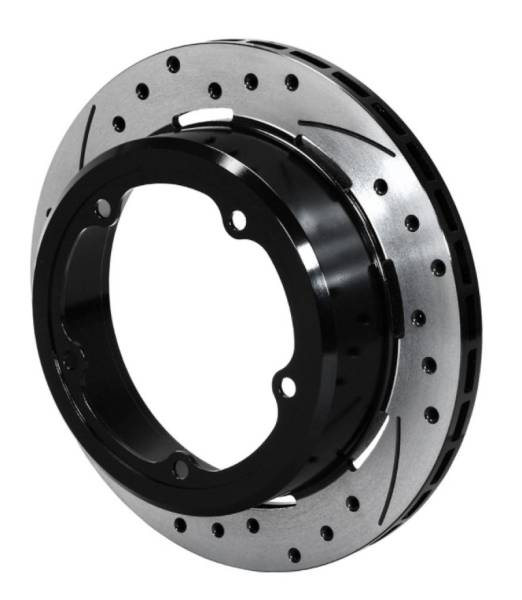 Wilwood - Wilwood Rotor-1.91in Offset-SRP-BLK-Drill-LH 11.00 x .810 - 5 x 5.75in Floater - 160-13955-BK