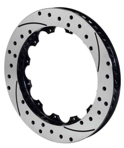 Wilwood - Wilwood Rotor-SV-SRP 72 Iron-LH-BLK-Drill 14.00 x 1.25 - 12 on 8.75in - 160-8397-BK
