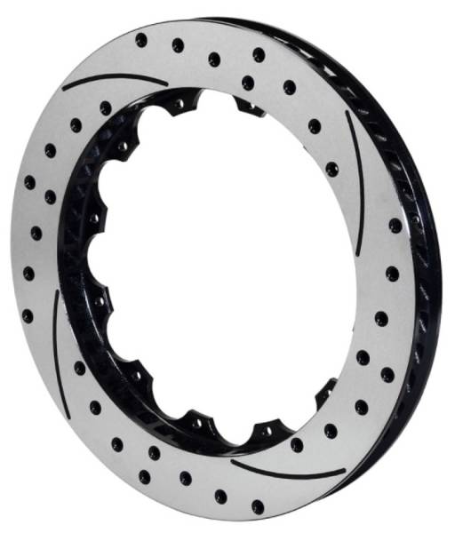 Wilwood - Wilwood Rotor-SV-SRP 72 Iron-RH-BLK-Drill 14.00 x 1.10 - 12 on 8.75in - 160-8400-BK