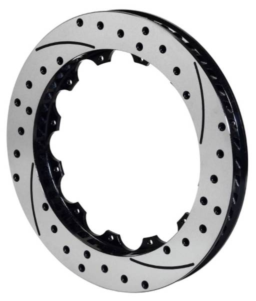 Wilwood - Wilwood Rotor-SV-SRP 72 Iron-RH-Drill-BLK 14.25 x 1.25 - 12 on 9.19in - 160-9762-BK