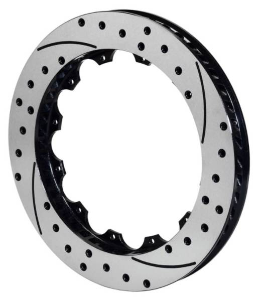 Wilwood - Wilwood Rotor-SV-SRP 72 Iron-LH-Drill-BLK 14.25 x 1.25 - 12 on 9.19in - 160-9763-BK
