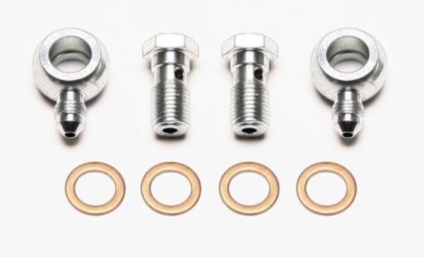 Wilwood - Wilwood Banjo Fitting Kit -3 male to 7/16 Banjo Bolts & Crush Washers (2 qty) - 220-11565