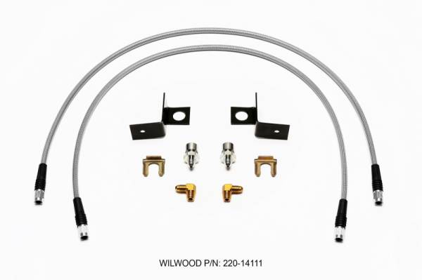 Wilwood - Wilwood Flexline Kit 30 inch -3 3/8-24 IF 1/8 NPT 90 Degree - 220-14111