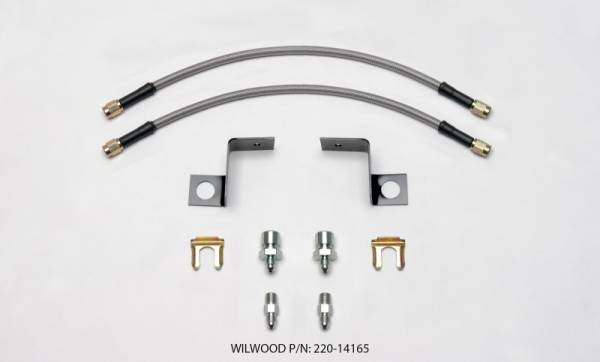 Wilwood - Wilwood Flexline Kit 14 inch -3 3/8-24 IF 1/8 NPT Straight - 220-14165